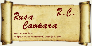 Rusa Čampara vizit kartica